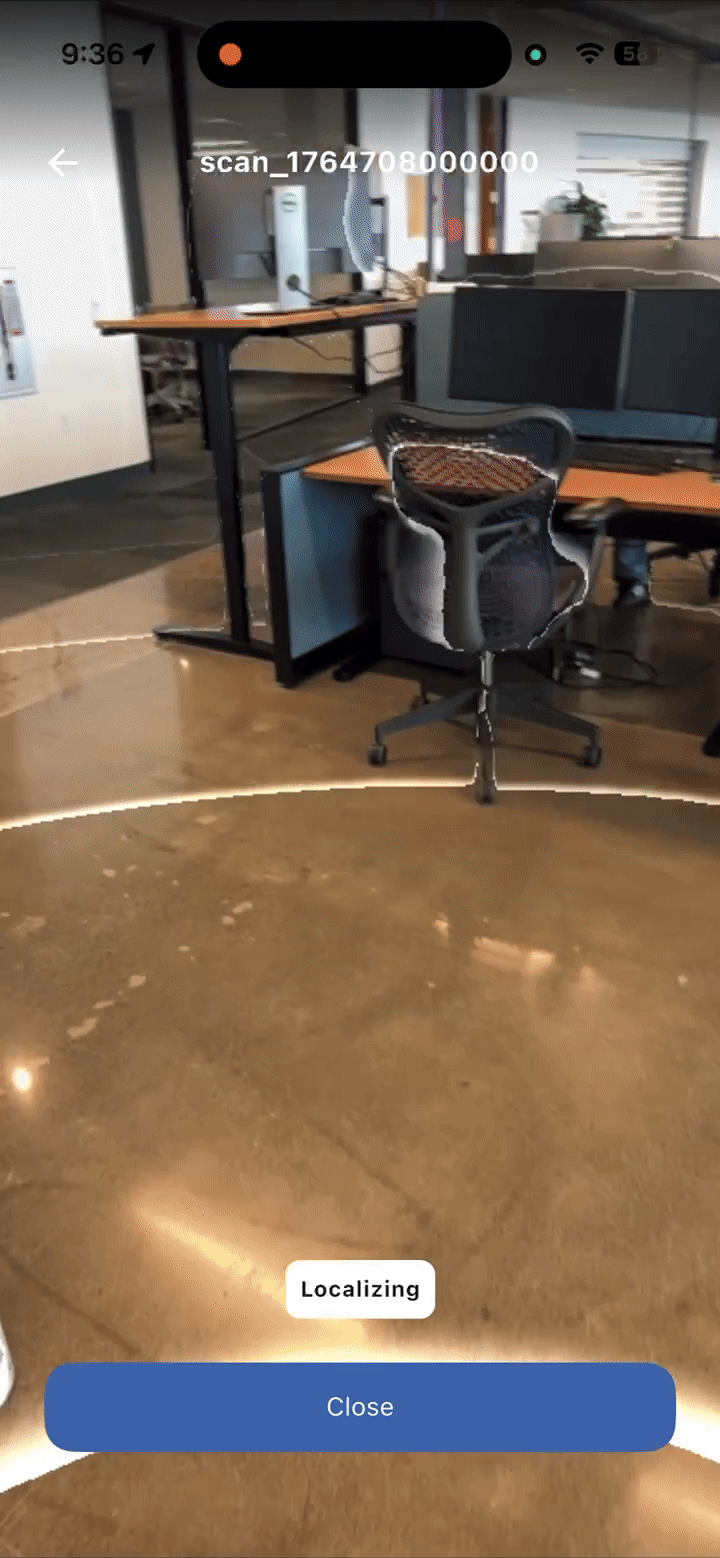 Testing VPS of a scan in Scaniverse